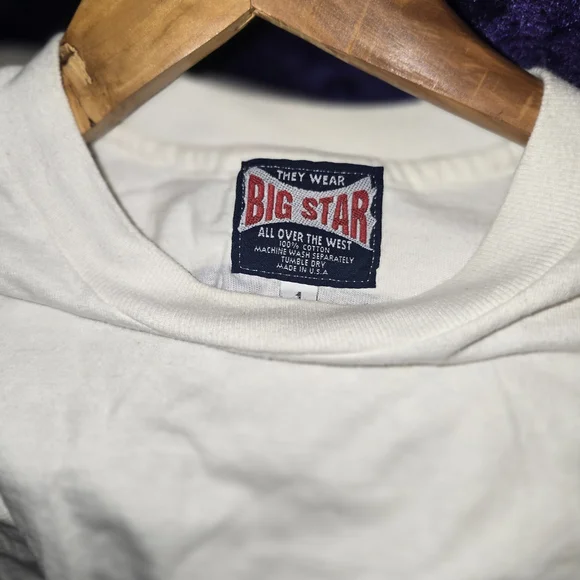 Big Star White Cotton Tee - Picture 3 of 3